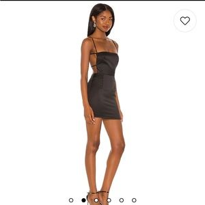 Sienna Strappy Back Dress in Black - Superdown